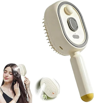 💨 Electric Steam Hair Brush 2-in-1 | فرشاة البخار الكهربائية للشعر 2 في 1