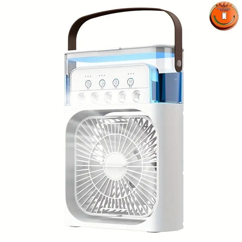 ❄️ Portable Air Cooler Qatar – Mini USB Humidifier Fan | مبرد هواء محمول مع مرطب USB