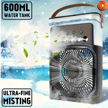 ❄️ Portable Air Cooler Qatar – Mini USB Humidifier Fan | مبرد هواء محمول مع مرطب USB